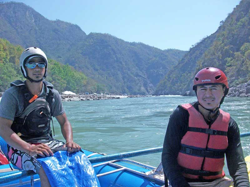 Auf dem Fluss in Rishikesh
