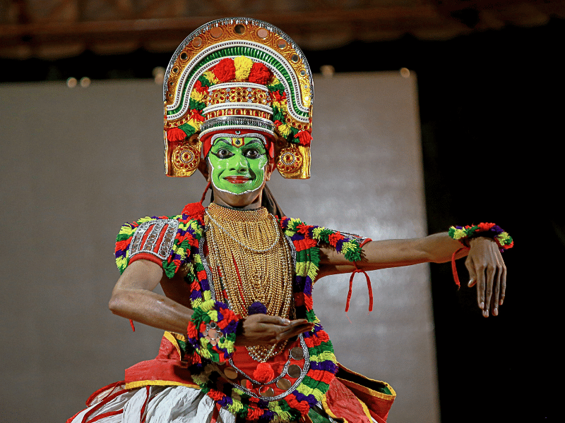 Kathakali Tanz Künstler in Kochi