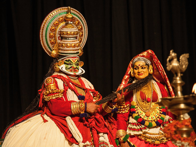 Kathakali Tanz Künstler in Kochi