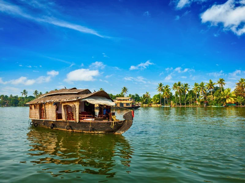 Hausboot auf den Backwaters in Kerala in Indien
