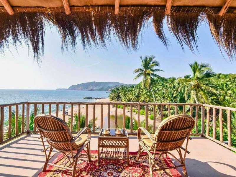 schöne Aussicht vom Hotel in Goa