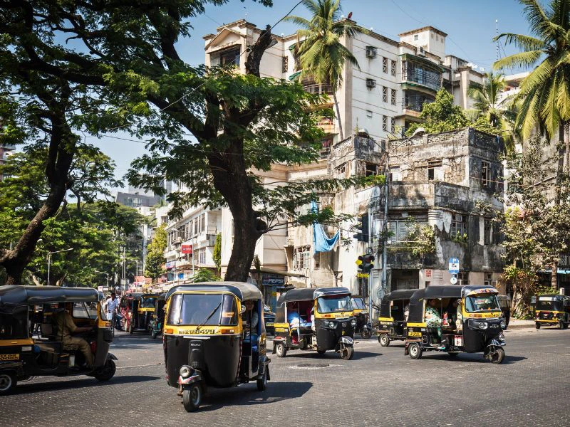 Straßenansicht in Mumbai in Indien