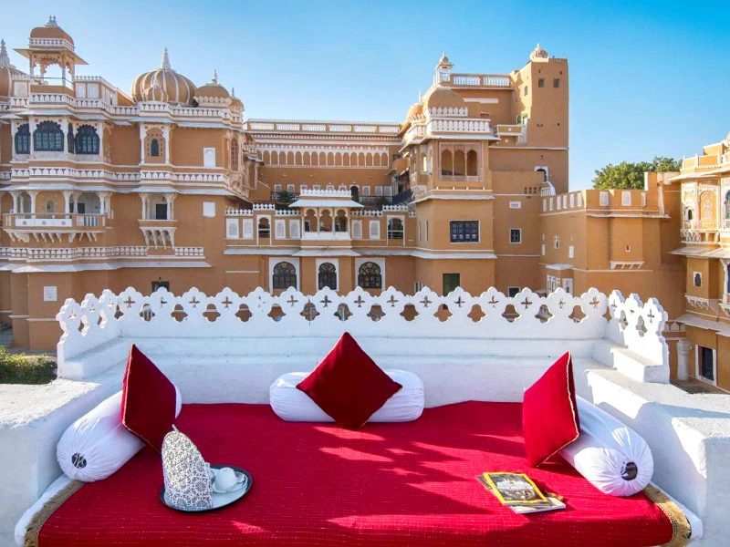 Hotelaussicht in Deogarh, Indien