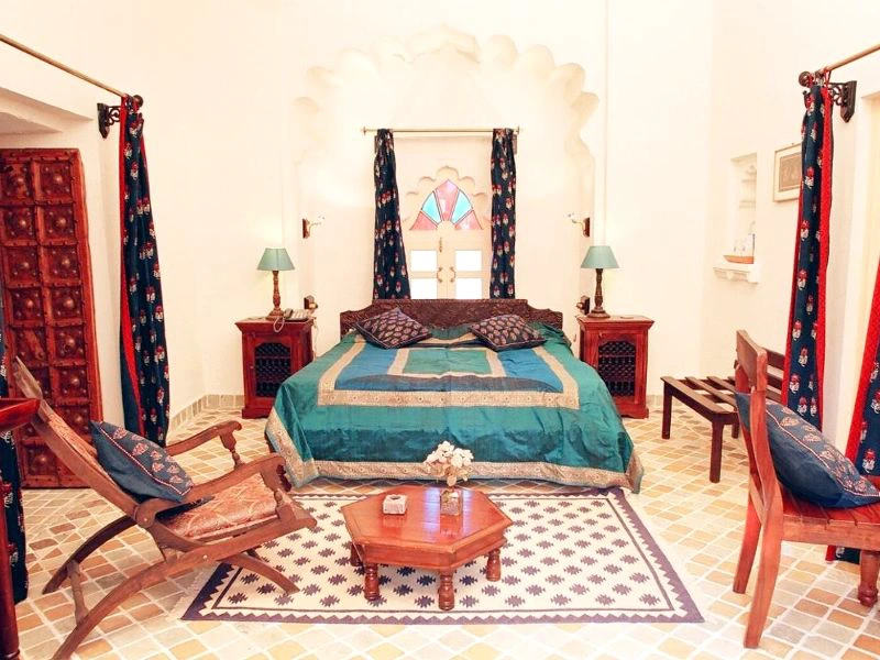 Schlafzimmer im Hotel in Deogarh
