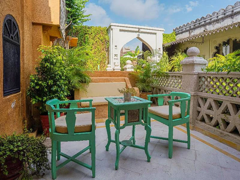 Gemütliche Terrasse im Hotel in Narlai