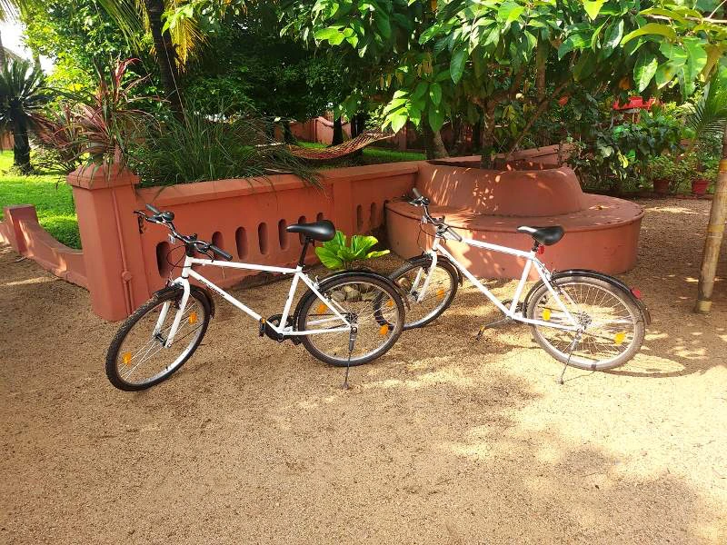 Fahrräder im Homestay in Alleppey, Indien