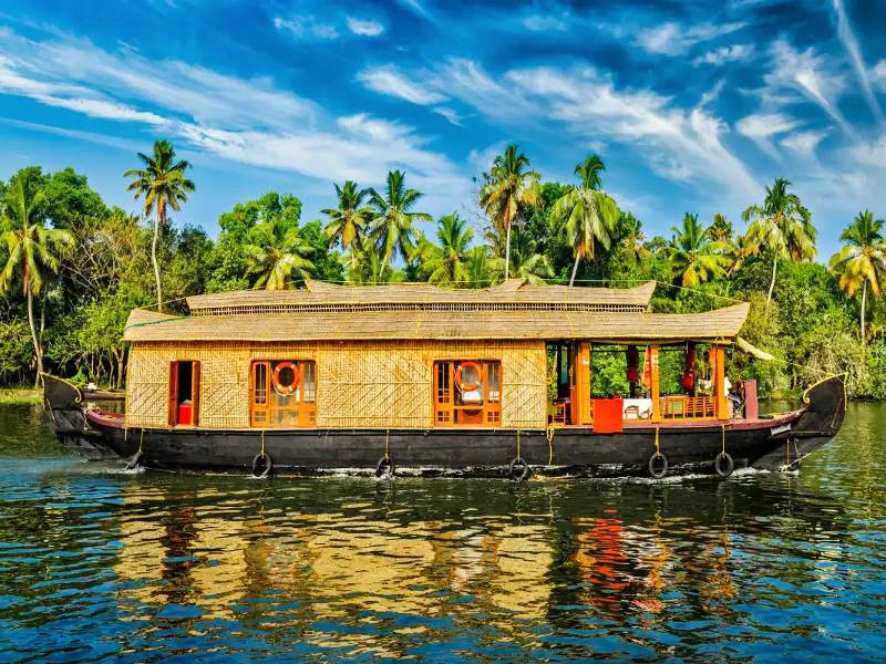Hausboot in den Backwaters