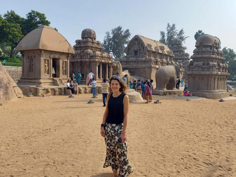 Frau in Mamallapuram India