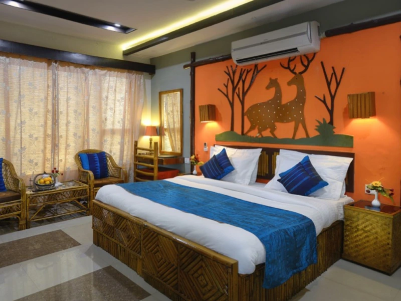 Zimmer im Resort im Bandhavgarh Nationalpark, Indien