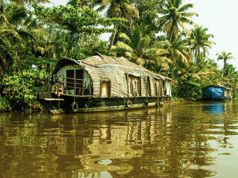 Hausbootfahrt durch die Backwaters, Indien