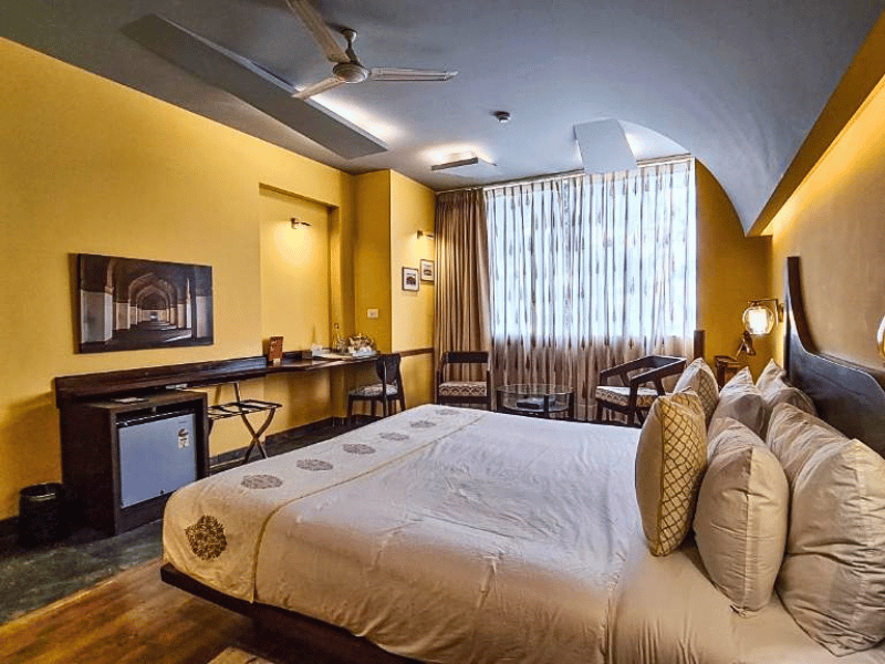 Zimmer im komfortablen Hotel in Agra, Indien