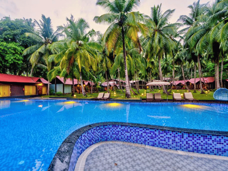 Pool des Resorts auf Havelock Island, Indien