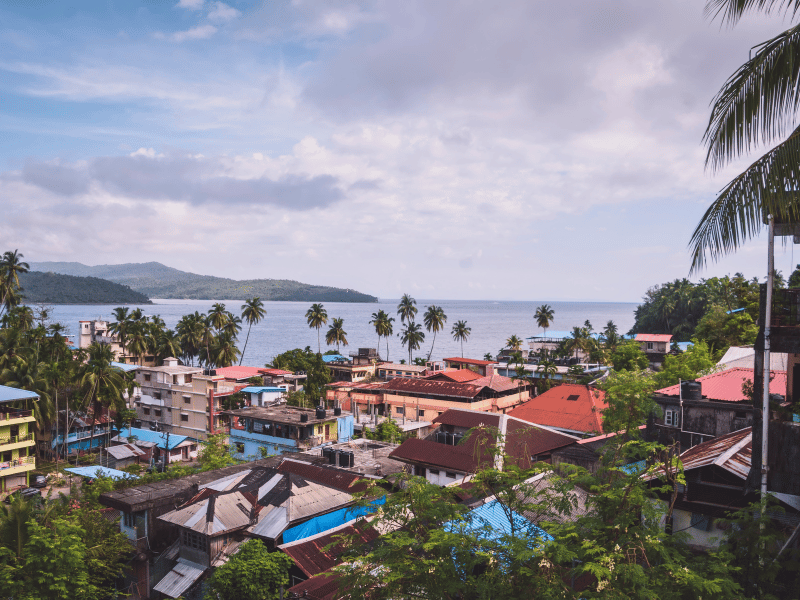 Blick auf Port Blair auf den Andamanen Inseln, Indien
