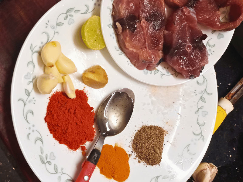 Buntes Essen in Indien