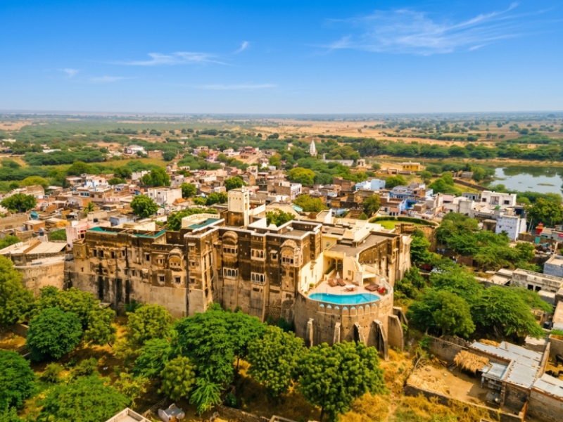 Blick auf das Fort Barli, Indien