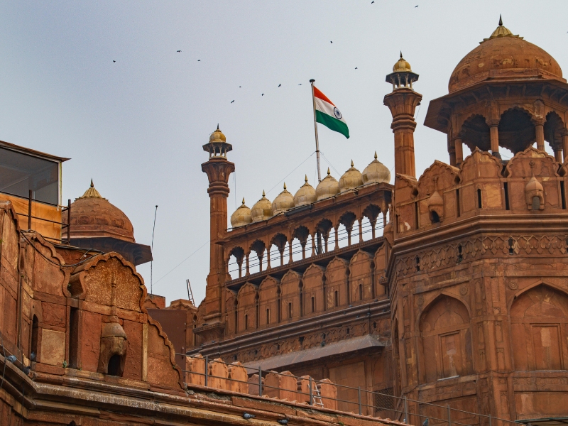 Gebäude in Delhi, Indien
