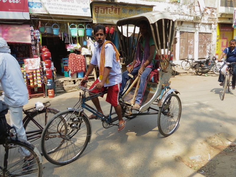 Rikschafahrt in Delhi, Indien