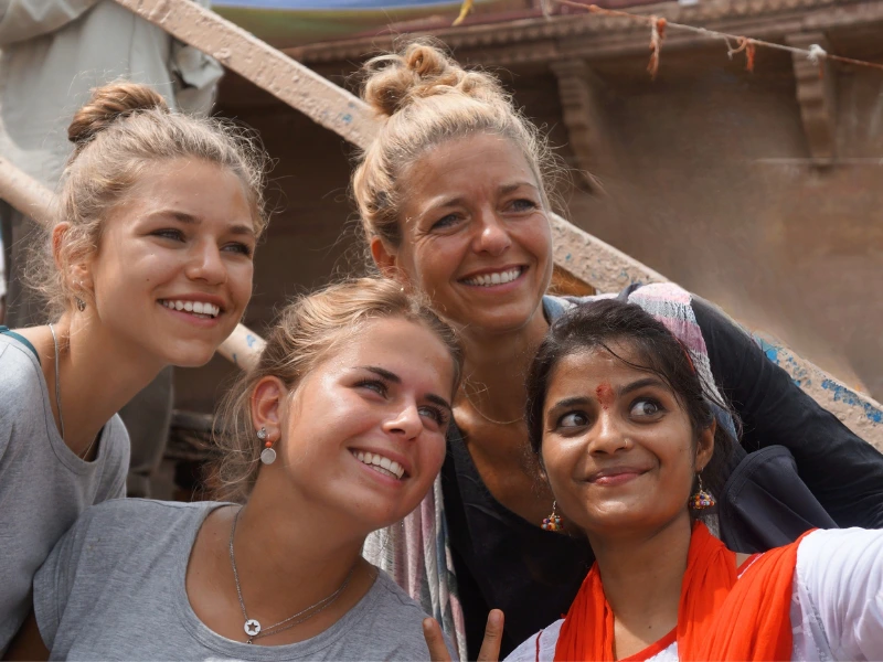 Gruppenfoto in Indien