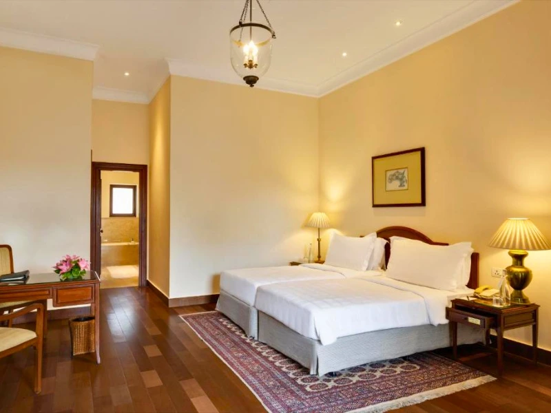 Zimmer des Komforthotels in Delhi, Indien