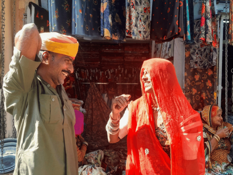 Einheimischer Mann und Frau in Indien