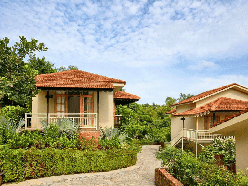 Bungalows im Hotel in Goa, Indien