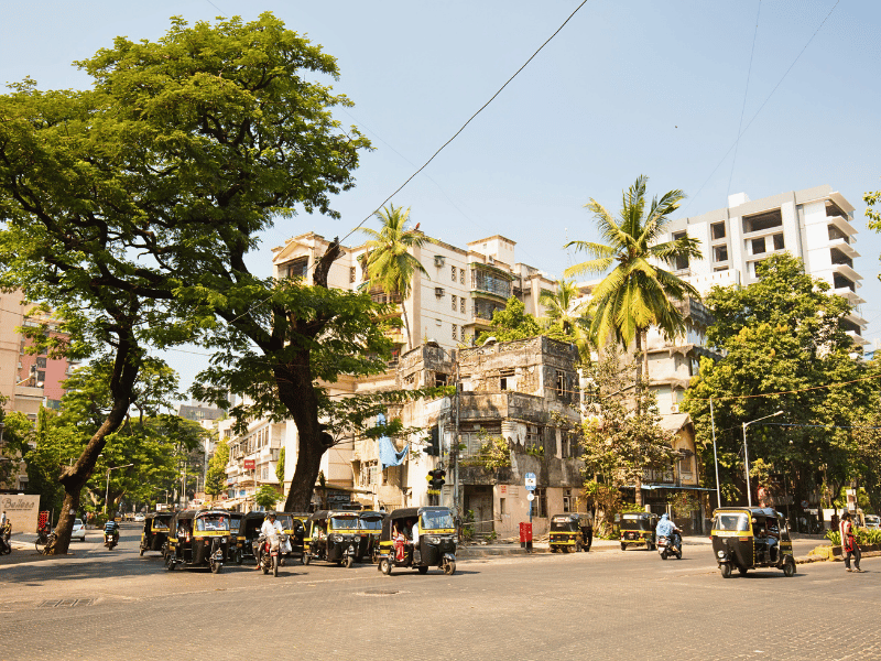 Straßenansicht in Mumbai in Indien