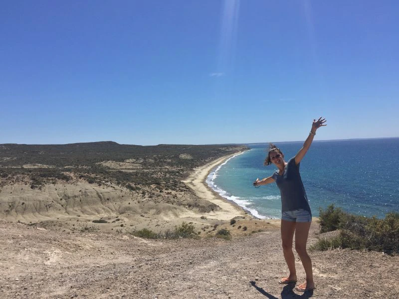 reisende auf der peninsula valdes