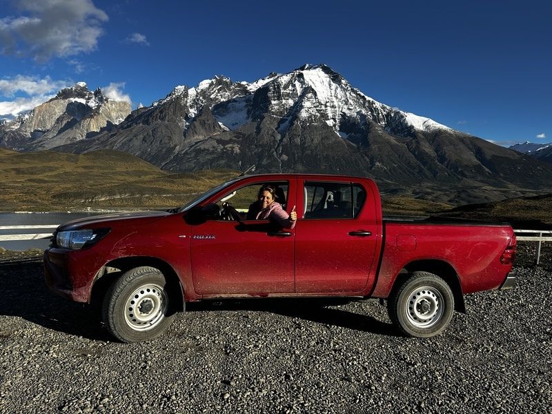 Auto im Torres del Paine