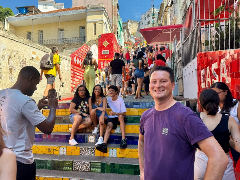 Brasilien Rio de janeiro belebte Straße
