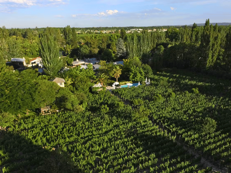 Luftaufnahme der Unterkunft in Mendoza