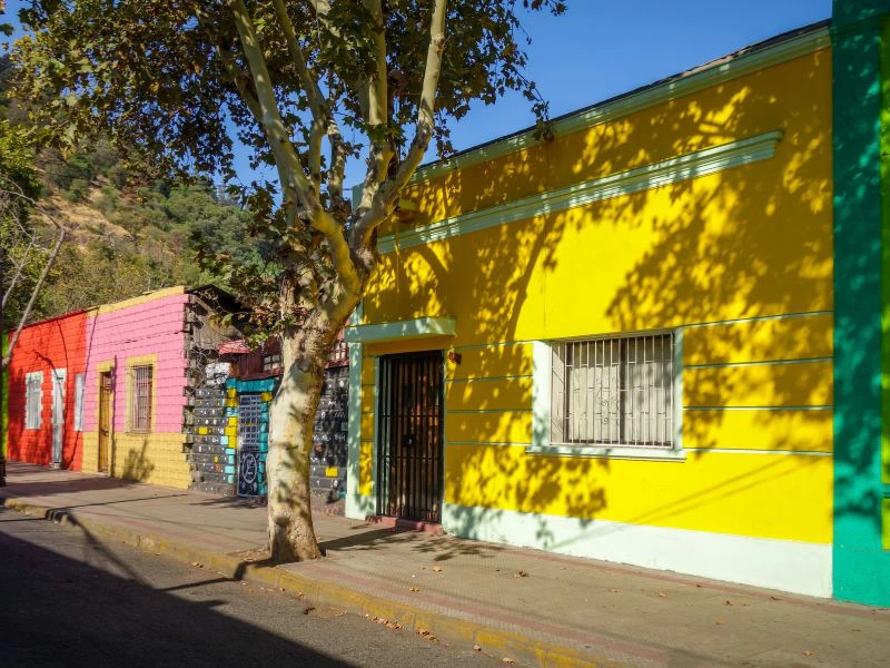 Bunte Häuser im Barrio Bellavista