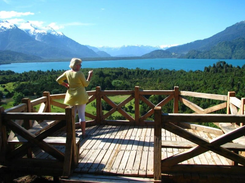 Blick von der Unterkunft in Hornopiren