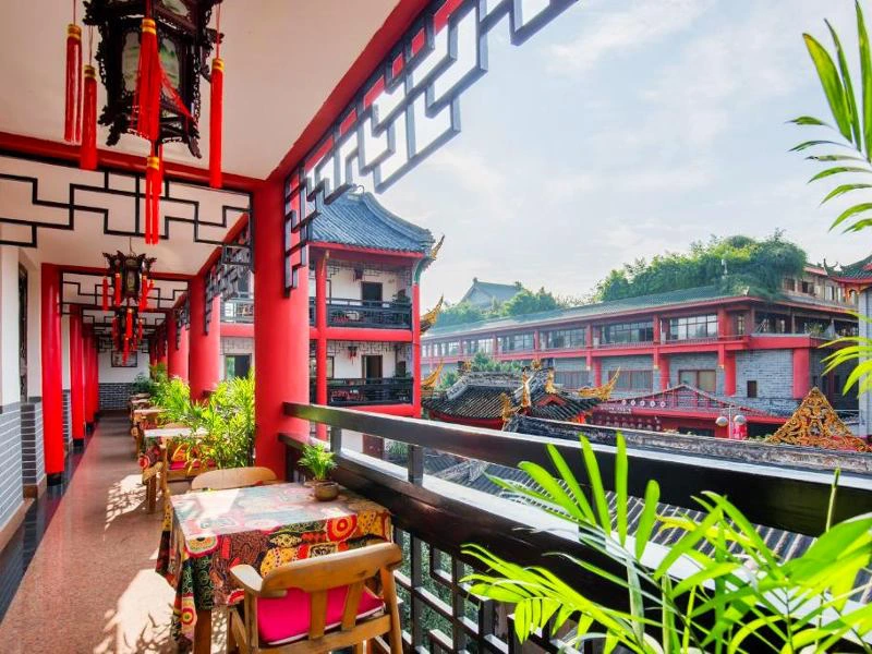 Hotelterrasse in Chengdu