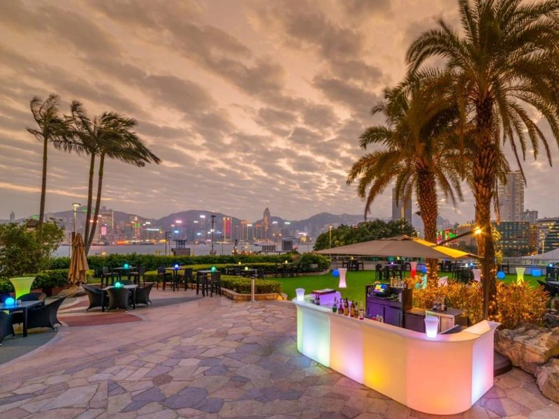Hotelterrasse in Hong Kong in China