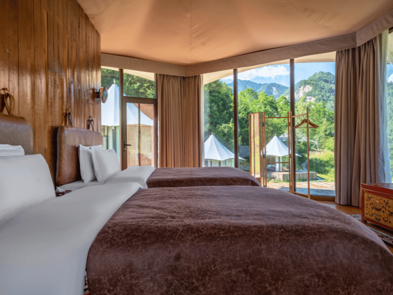 Komfortables Zelt beim Special Stay nahe Jiuzhaigou