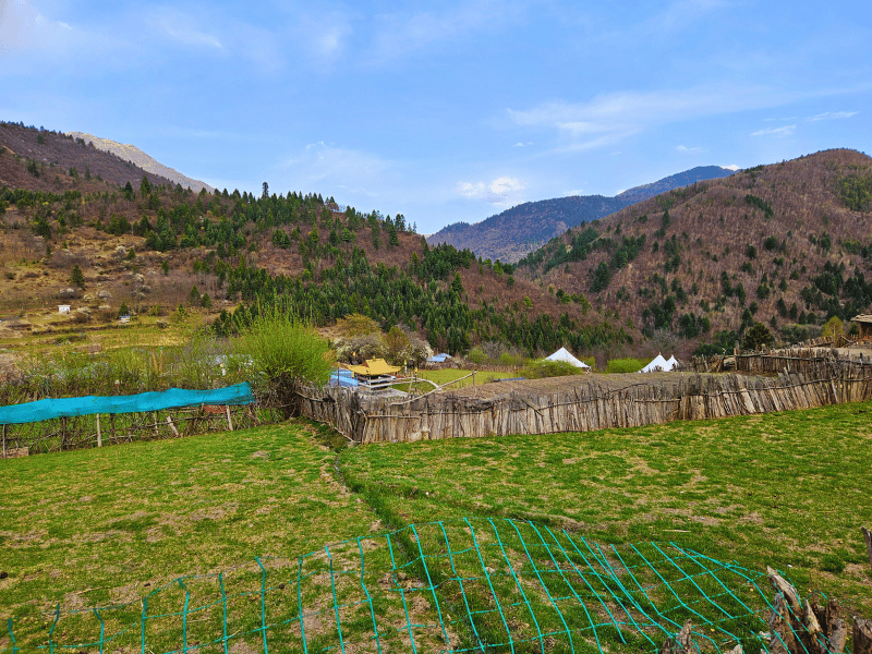 Blick vom Special Stay nahe Jiuzhaigou
