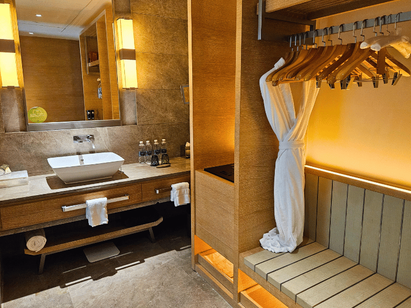 Badezimmer im Upgrade Hotel in Chongqing