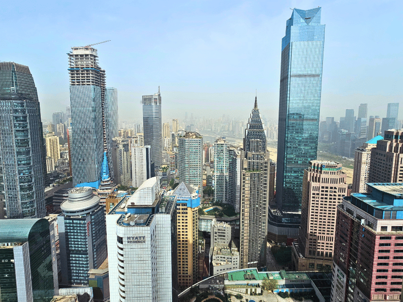 Aussicht vom Upgrade Hotel in Chongqing