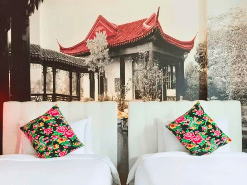 Zimmer im Komforthotel in Shanghai