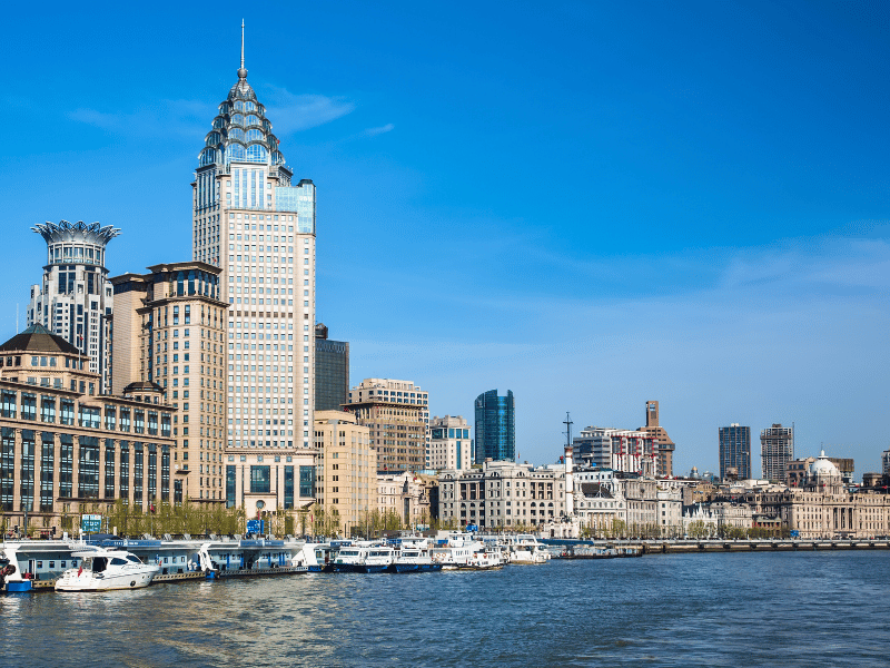 Am Bund in Shanghai