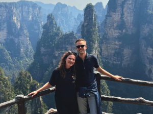 Reisende im Zhangjiajie Forest National Park