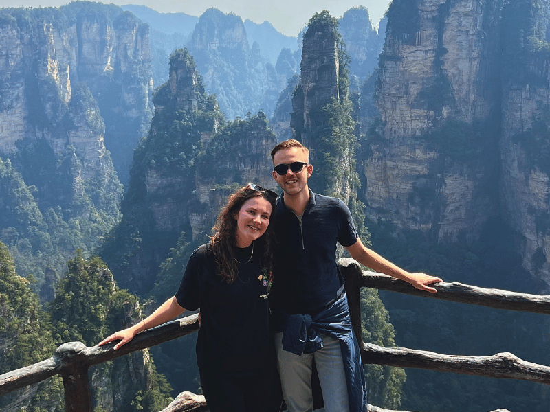 Reisende im Zhangjiajie Forest National Park