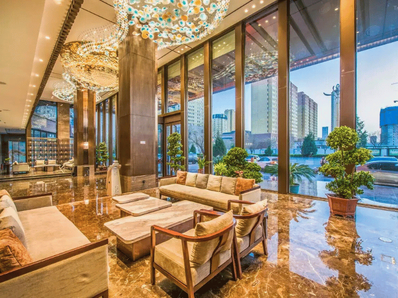 Hotellobby in Zhangye in China