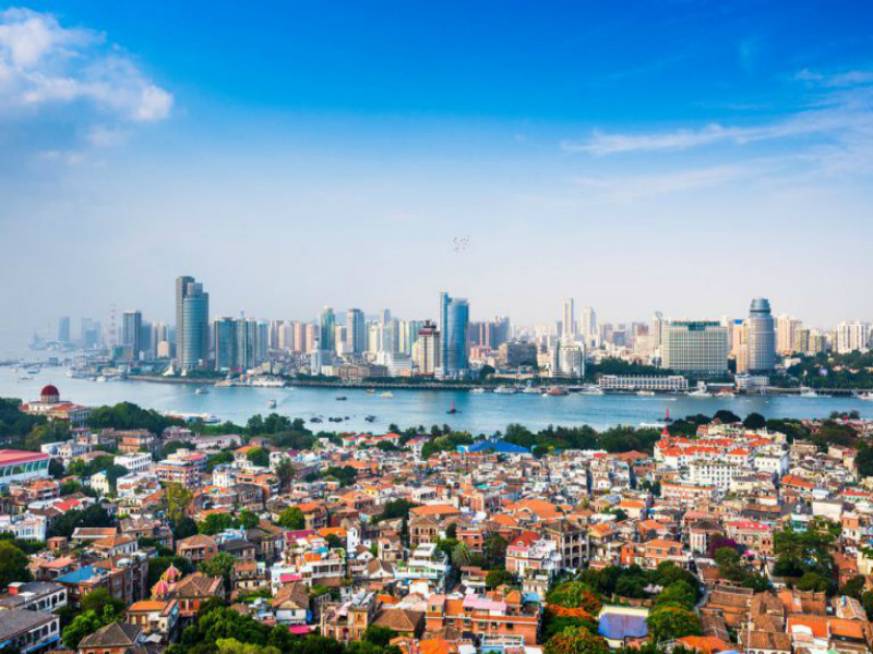 Skyline von Xiamen, China