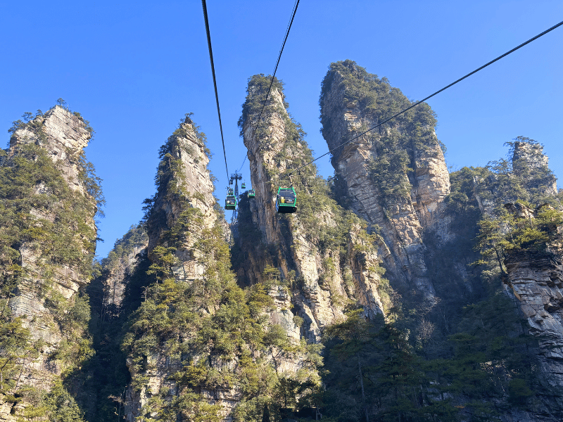 Seilbahn in den Avatarbergen in China