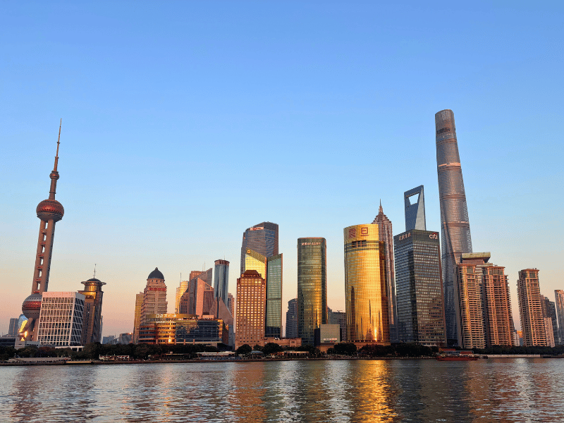 Skyline von Shanghai in China