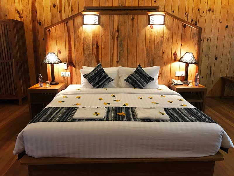 Rundreise Myanmar: Gemütliches Zimmer in Nyaung Shwe am Inle See