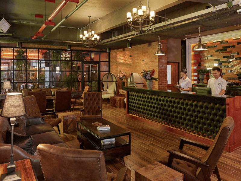 Moderner Restaurantbereich im Hotel in Bangkok Thailand