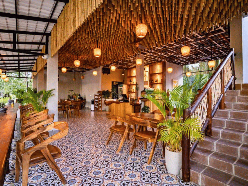 Hotelrestaurant in Kampot, Kambodscha