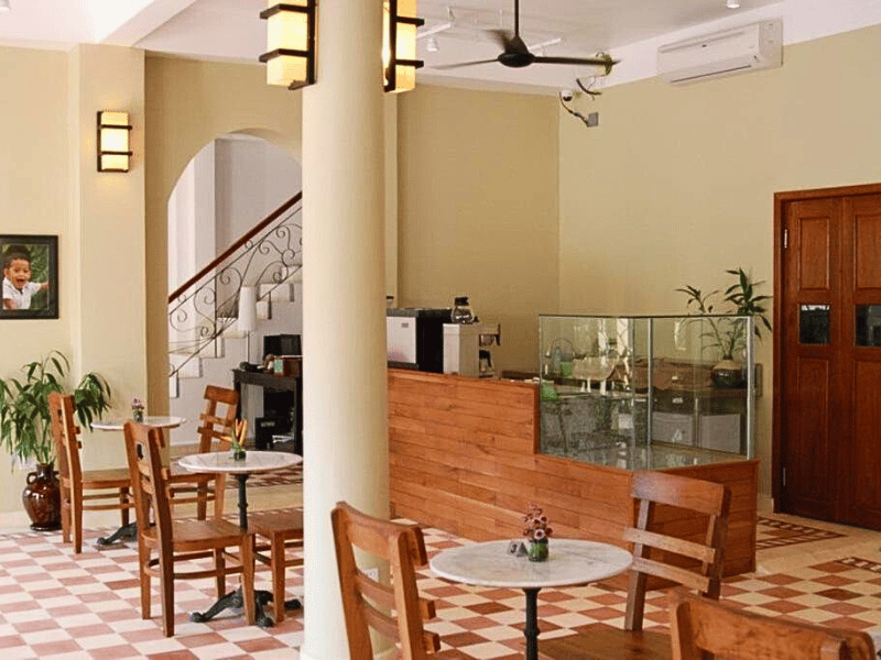 Hotelrestaurant in Kampot, Kambodscha